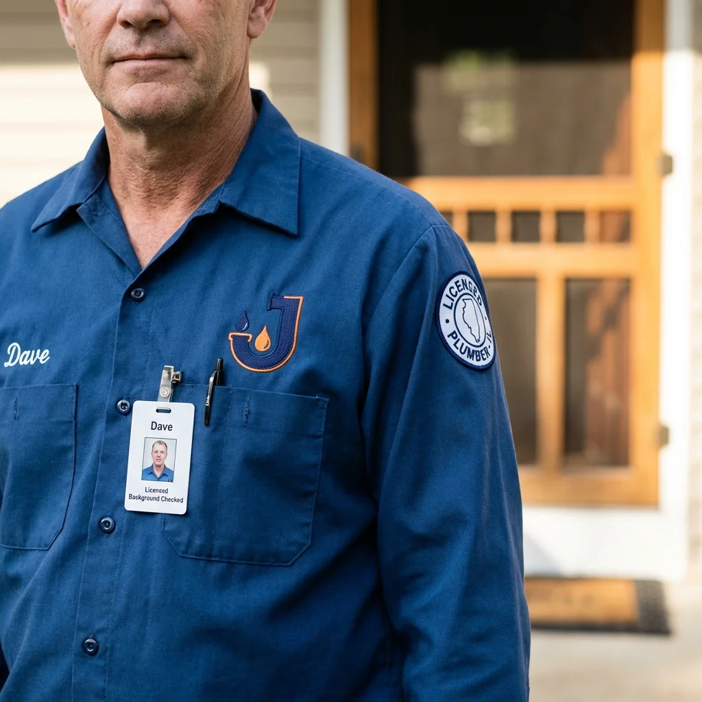 Licensed plumber showing ID badge in Silt, CO