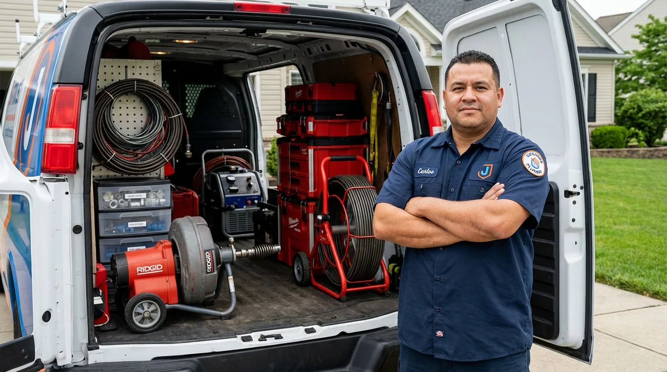 Professional drain cleaning equipment and Johns Plumbing LLC plumber in Silt
