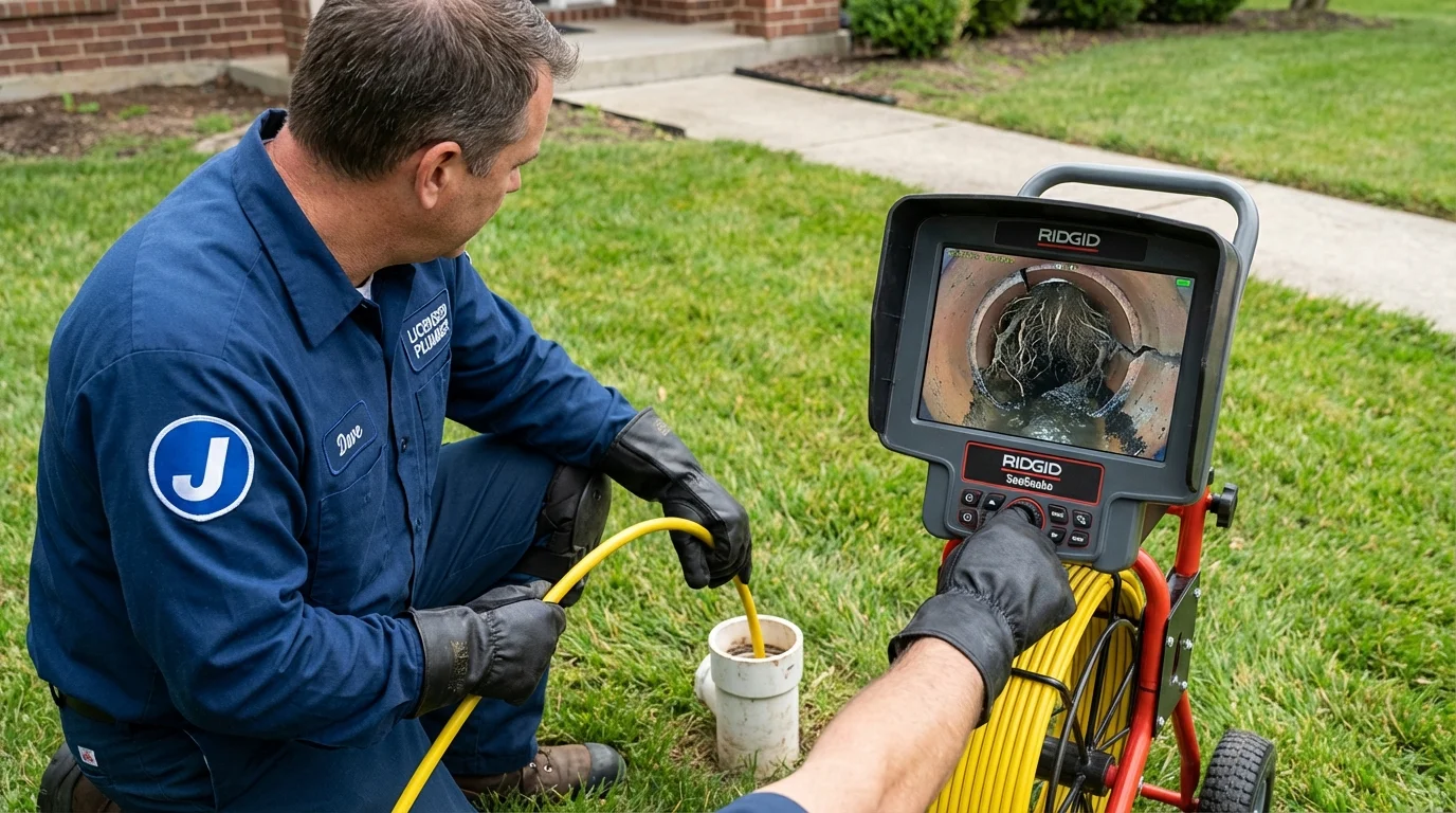 Sewer camera inspection being performed by Johns Plumbing LLC in Silt