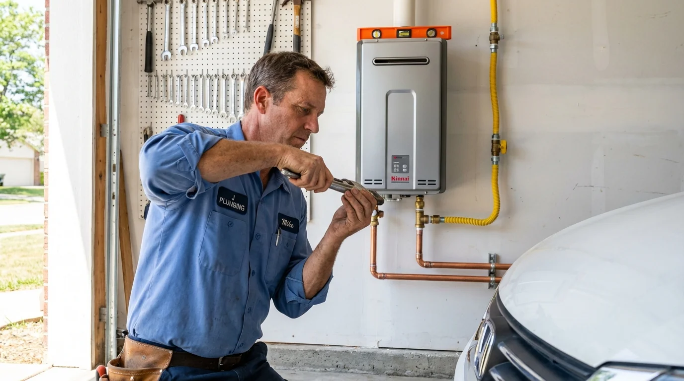 Tankless water heater installation by a Johns Plumbing LLC plumber in Silt